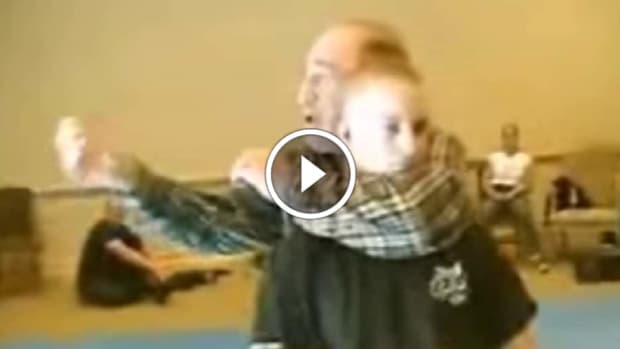 Judo Gene Lebell chokes out student and he has an 'accident'