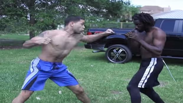 Skilled street fighter vs. kickboxer in brutal bare-knuckle fight