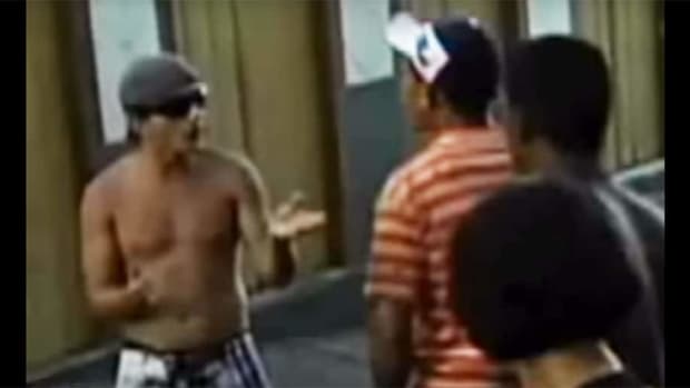 Party hero comes to friend's rescue and wipes out two street bullies