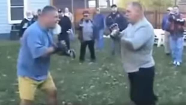 Two UFC veterans settle beef 15 years later in brutal backyard brawl