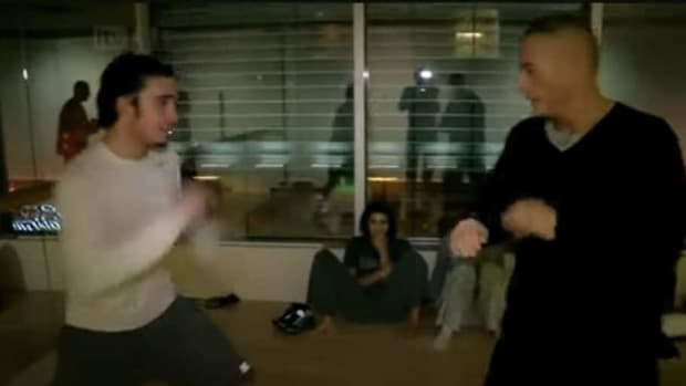 Jean-Claude Van Damme sparring with daughter's ex-boyfriend