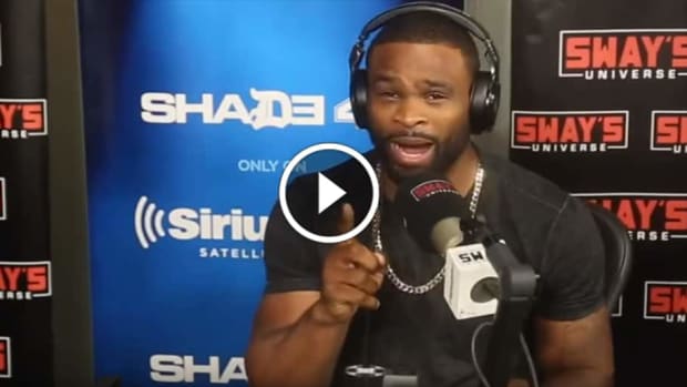 UFC champ Tyron Woodley shows off his freestyle rapping skills