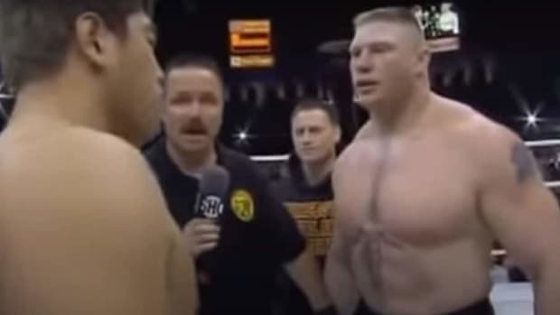 Beast Rising: Watch a young, pissed off Brock Lesnar run through his first MMA opponent