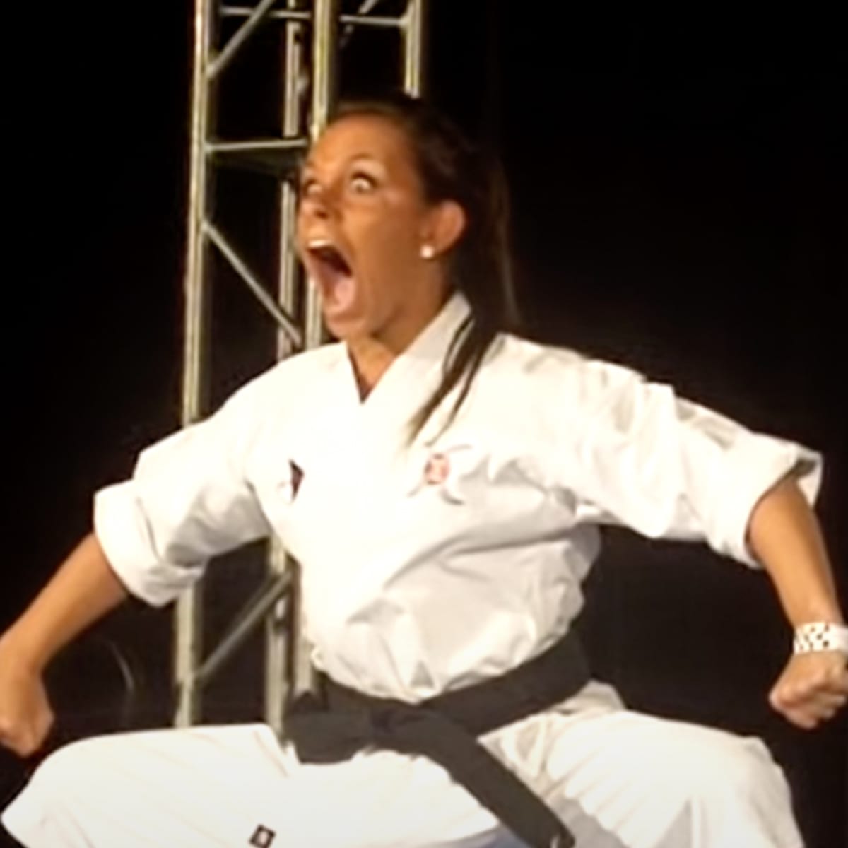 Sarah gets a karate lesson