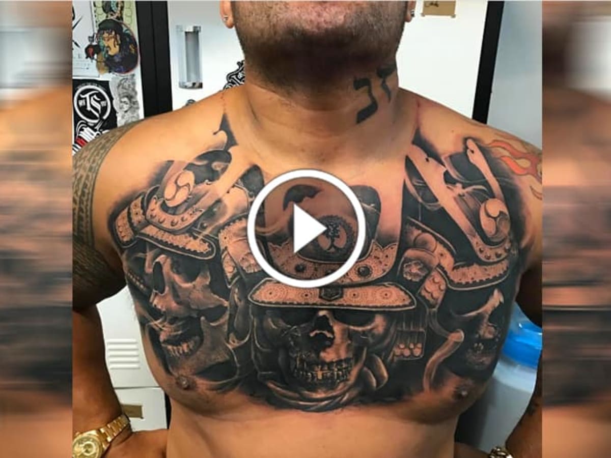 Mark Hunt gets a badass chest tattoo - MMA Underground