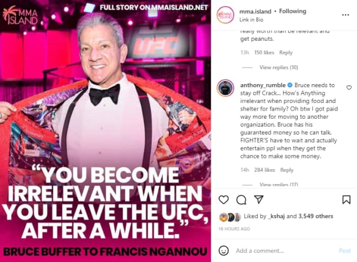 Anthony Johnson tells Bruce Buffer to 'stay off crack