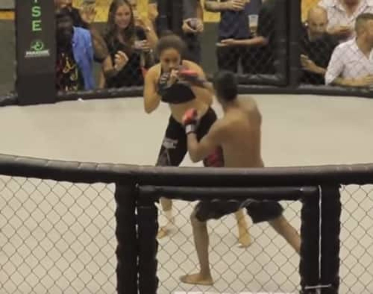 Female Fights Male Opponent In Mma Does Not Go As Expected Mma 