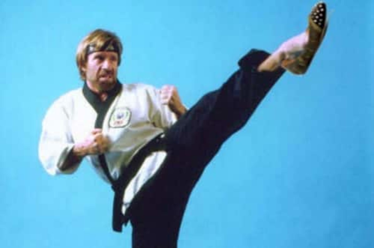 Footage of Chuck Norris fighting in Grand Champion Final Match MMA