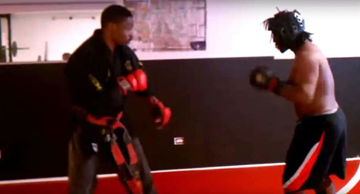 Cocky martial arts student challenges his instructor - does not go well