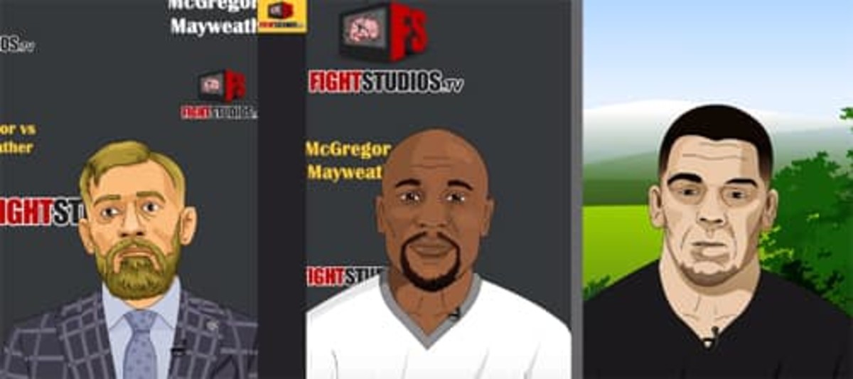 Animated Conor McGregor vs. Floyd Mayweather & Nate Diaz