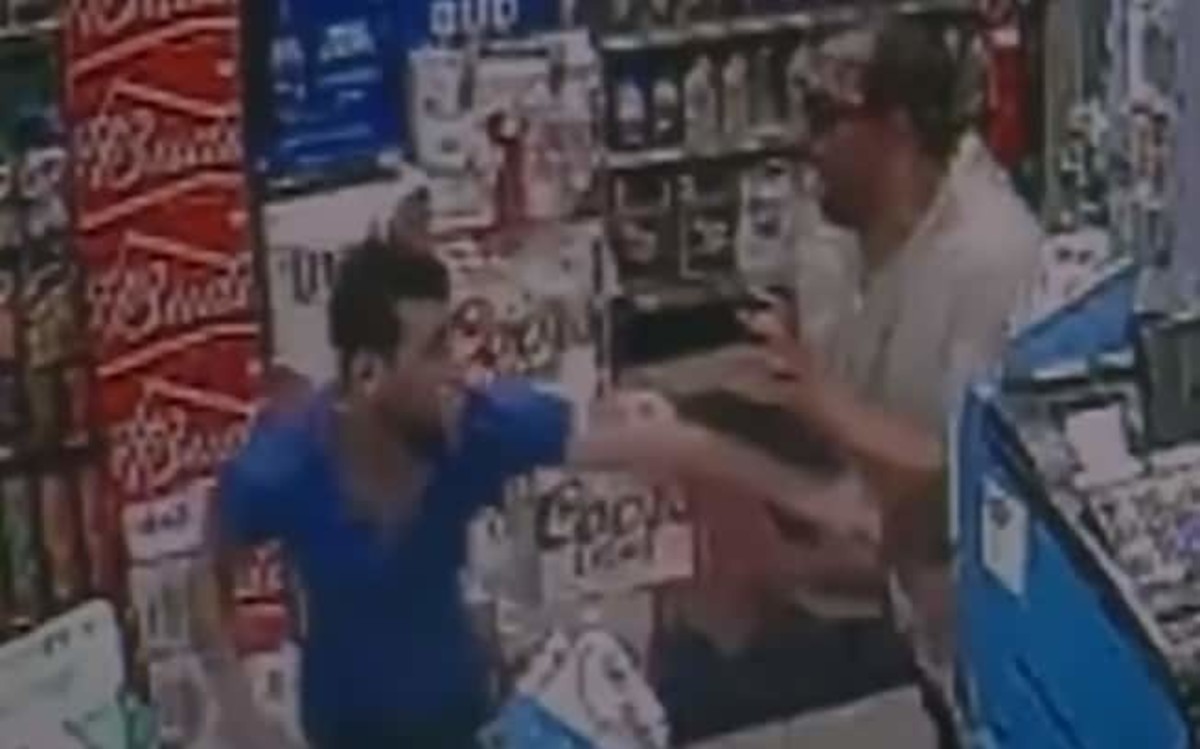 store clerk beats up