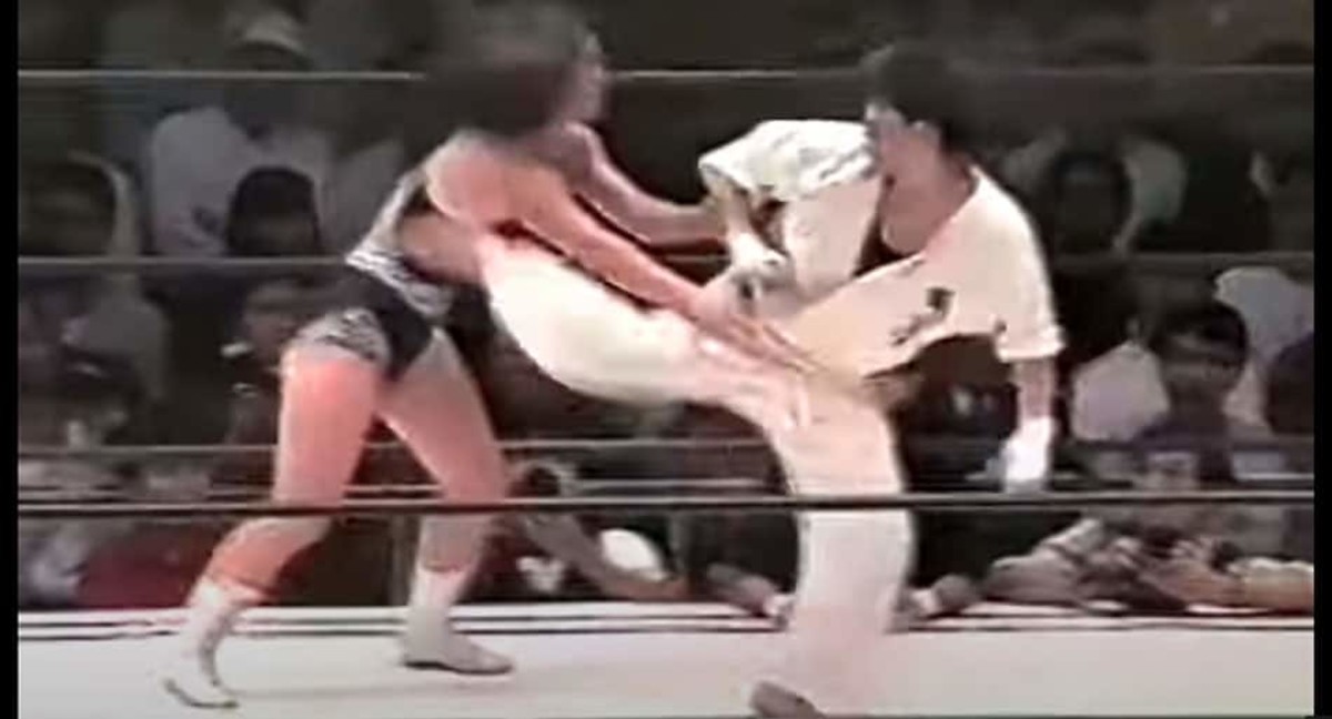 karate black belt vs pro-wrestler in brutal no-rules fight