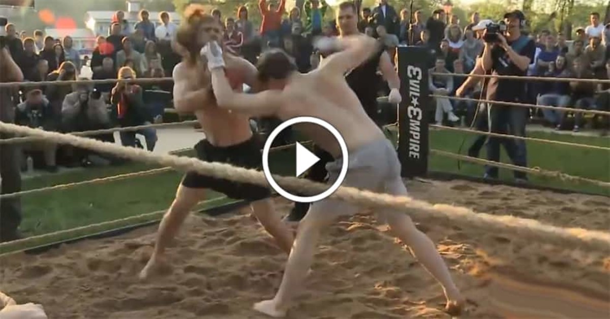 Russian MMA fighter gets KO’ed by spectator in quick fashion