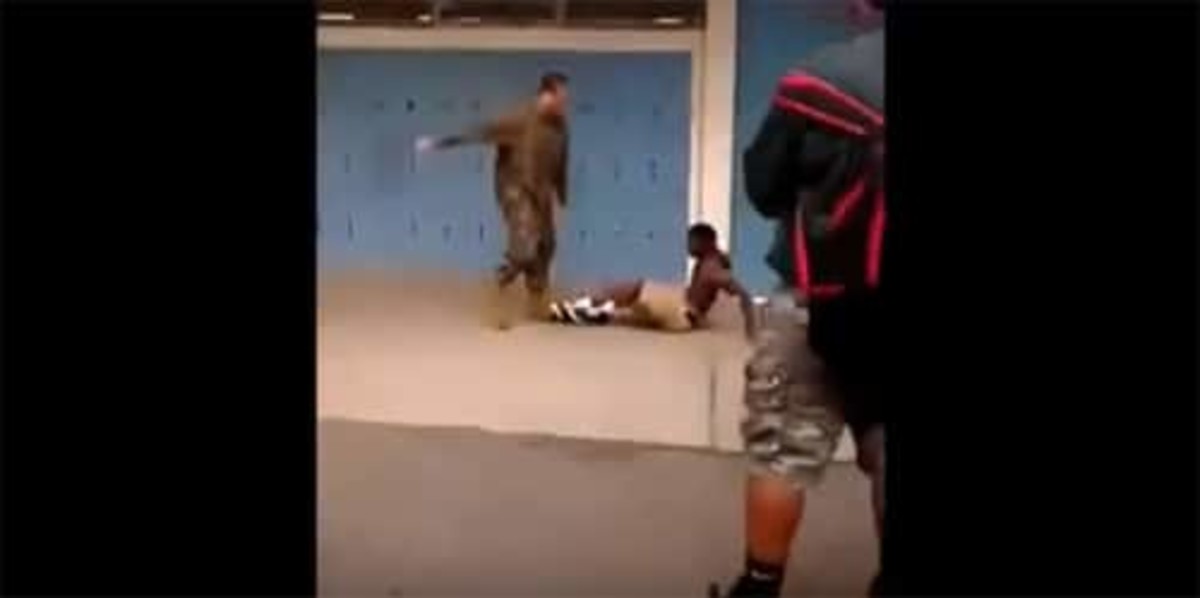 Bully picks a fight with the wrong soldier