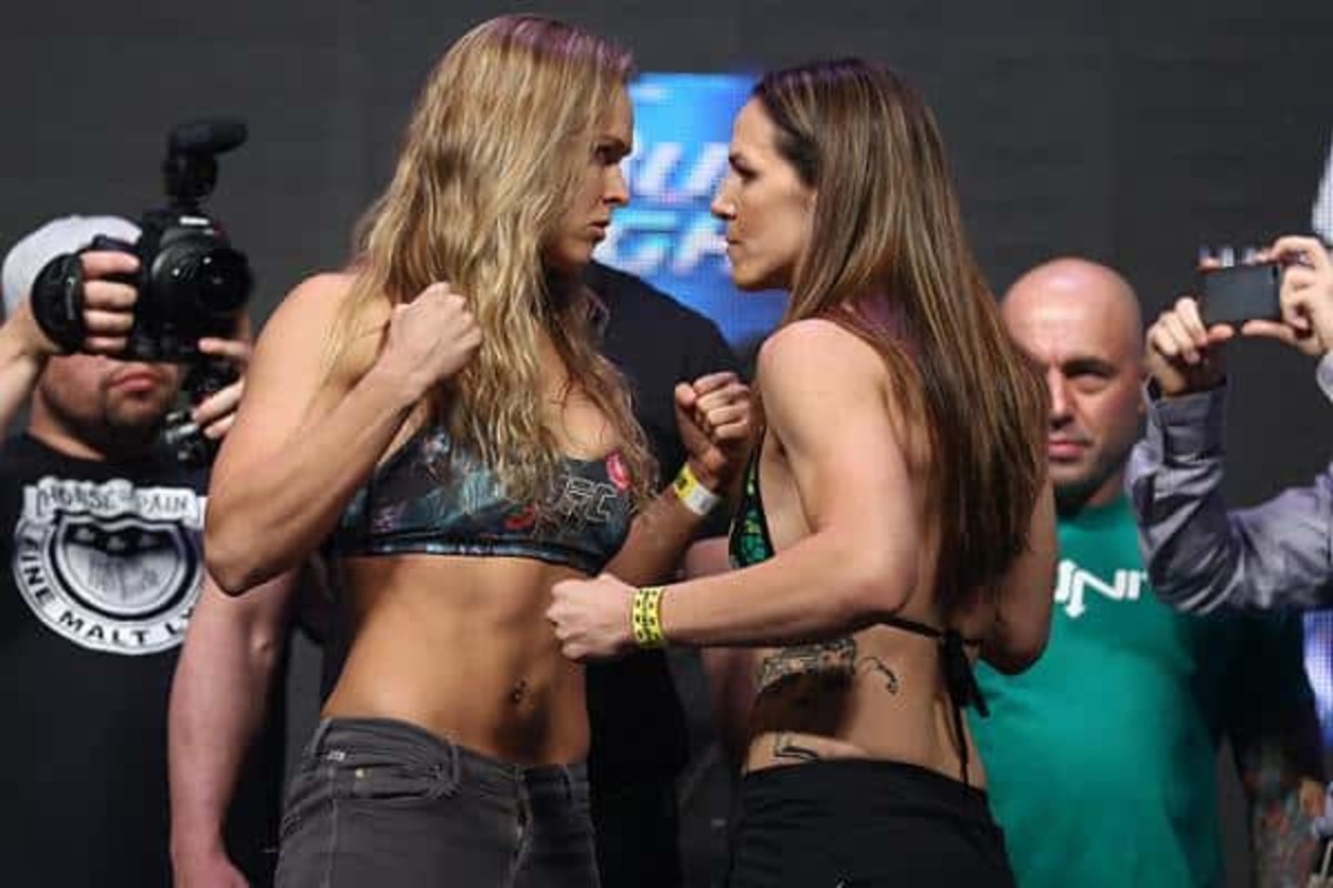 Ronda Rousey and Alexis Davis weigh-in